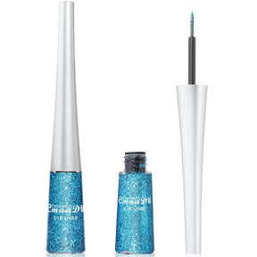 White Glitter Eyeliner Pen Makeup Set High Shine Blue Pink Eye Liner Kit Make Up Long-Last Gel